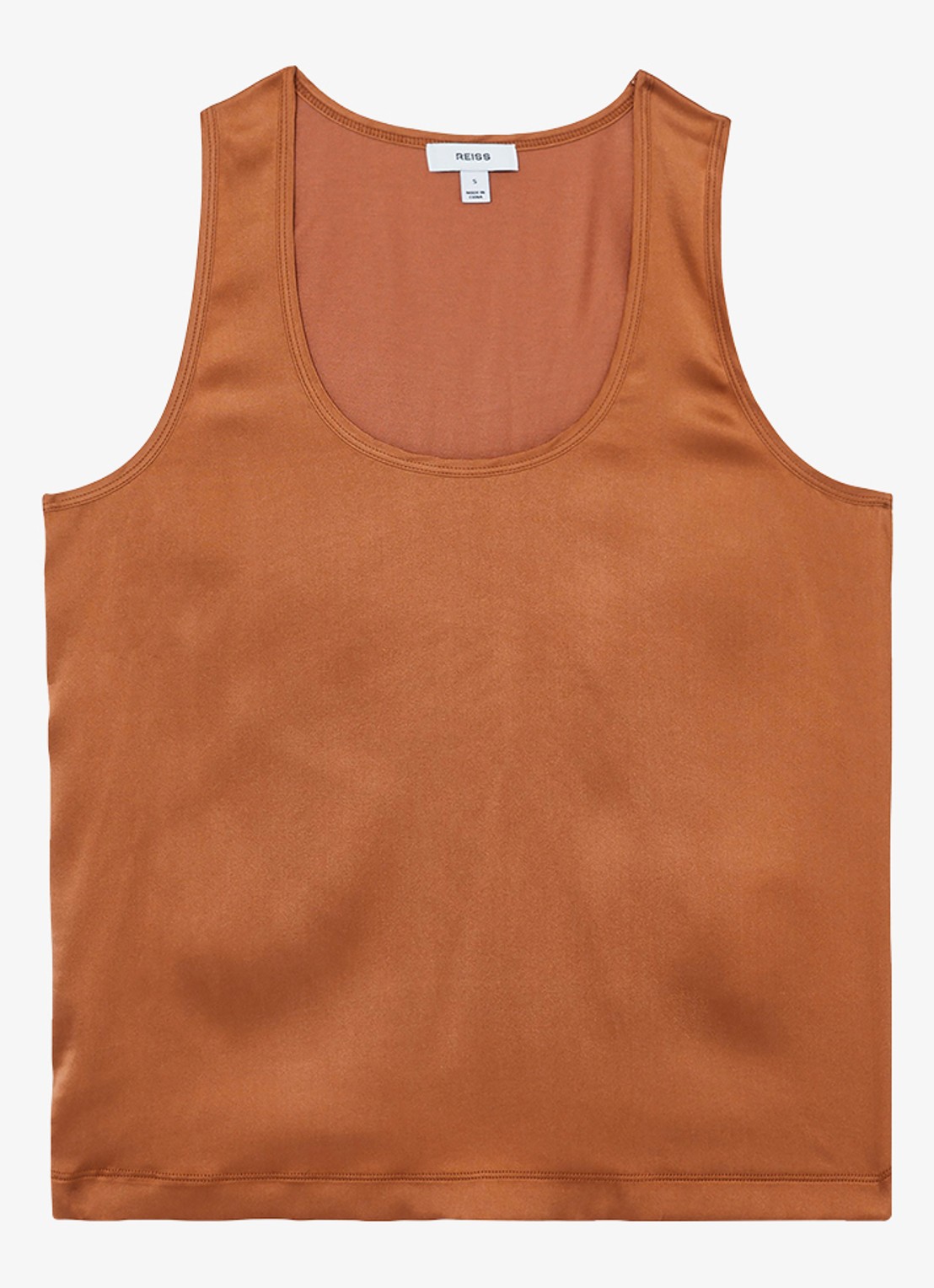 Reiss Ruby top van zijde - voorkant 3 bruin
