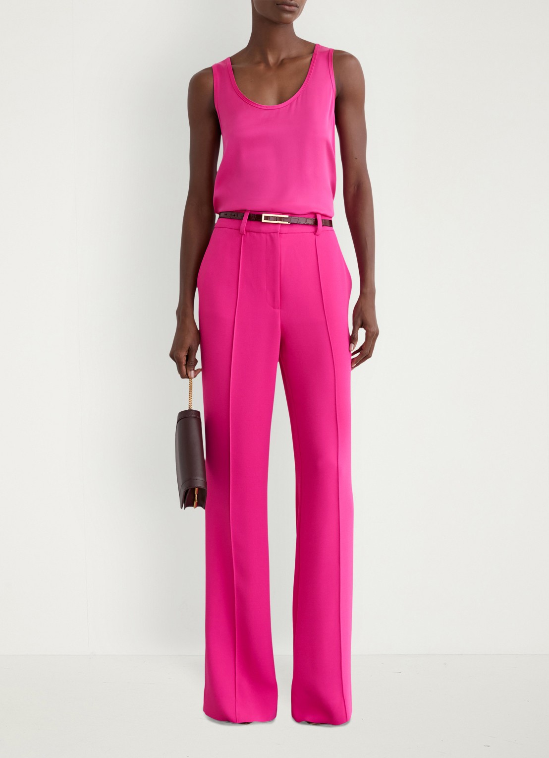 Reiss Ruby top van zijde - detail 3 roze