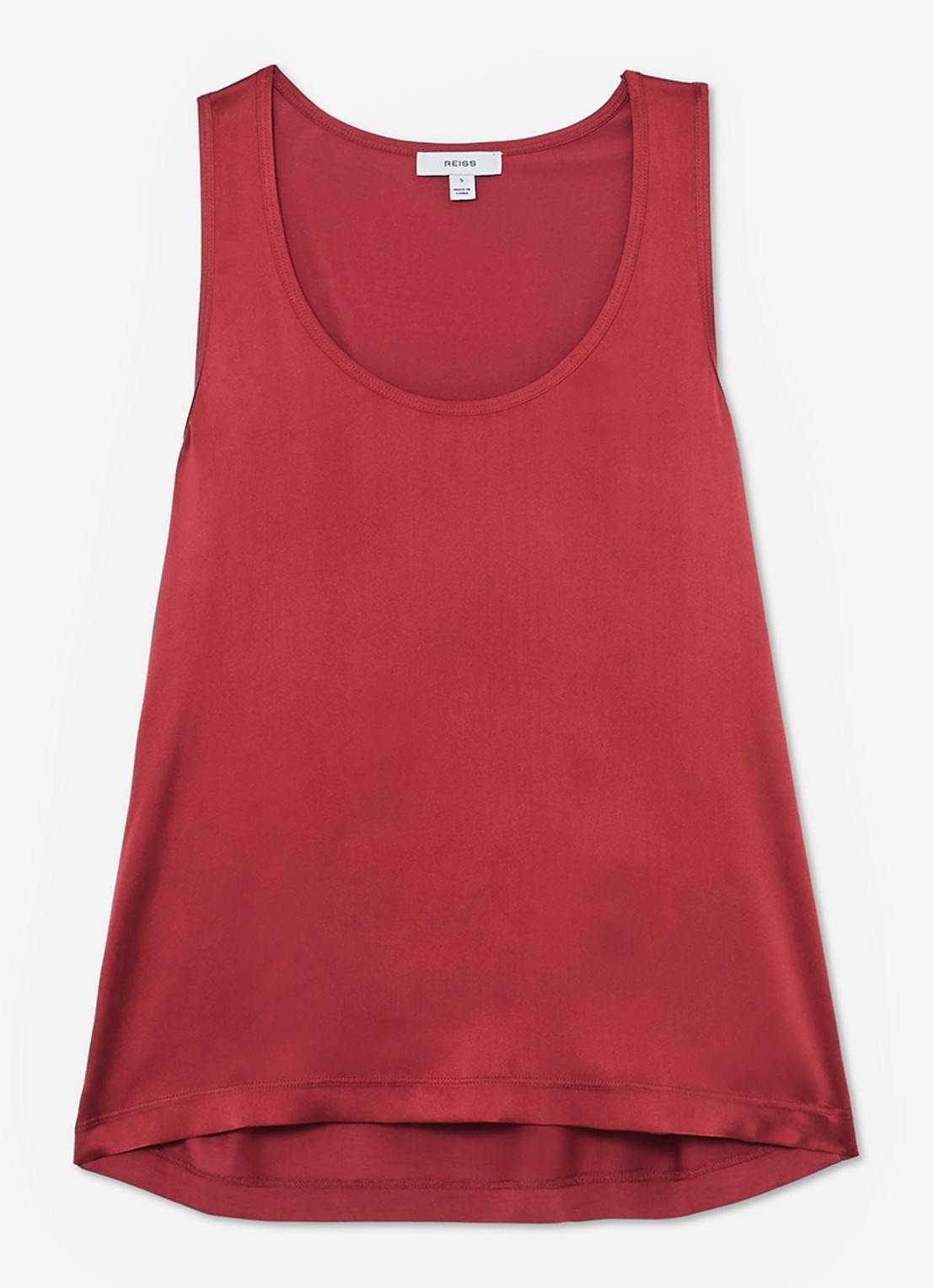 Reiss Ruby top van zijde - voorkant rood
