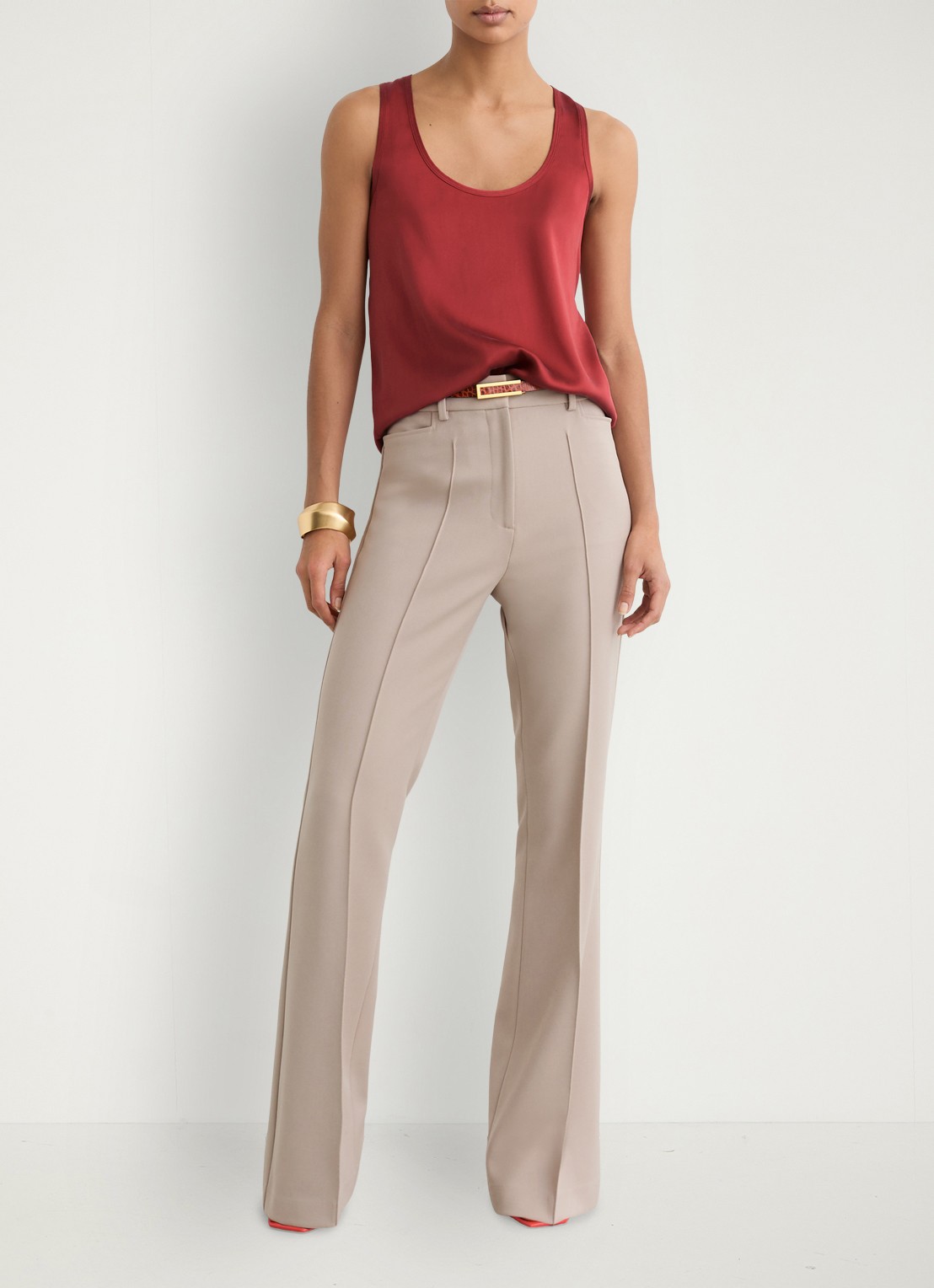 Reiss Ruby top van zijde - voorkant 2 rood