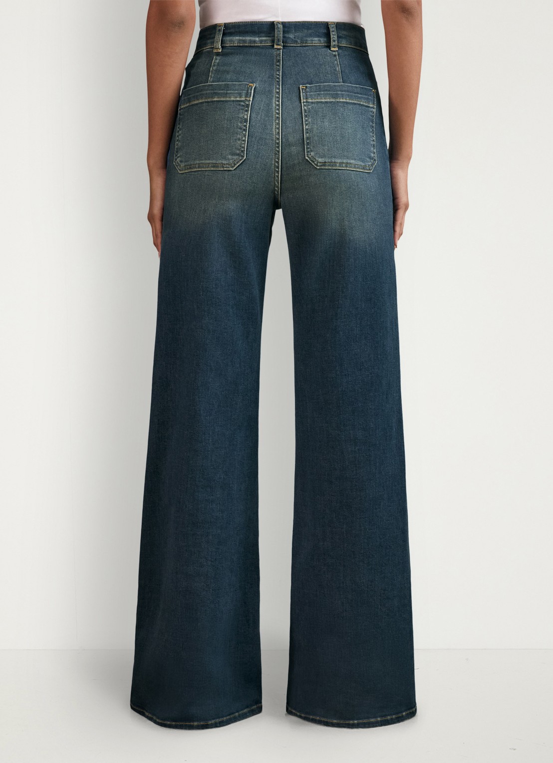 Reiss Sakura high waist flared jeans  - achterkant 3 blauw