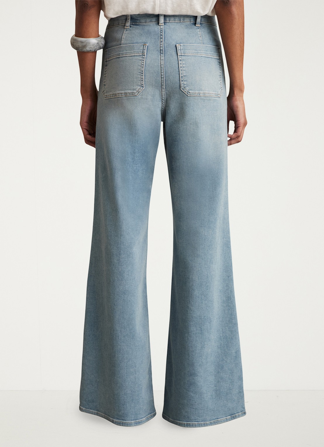 Reiss Sakura high waist flared jeans  - achterkant 5 lichtblauw