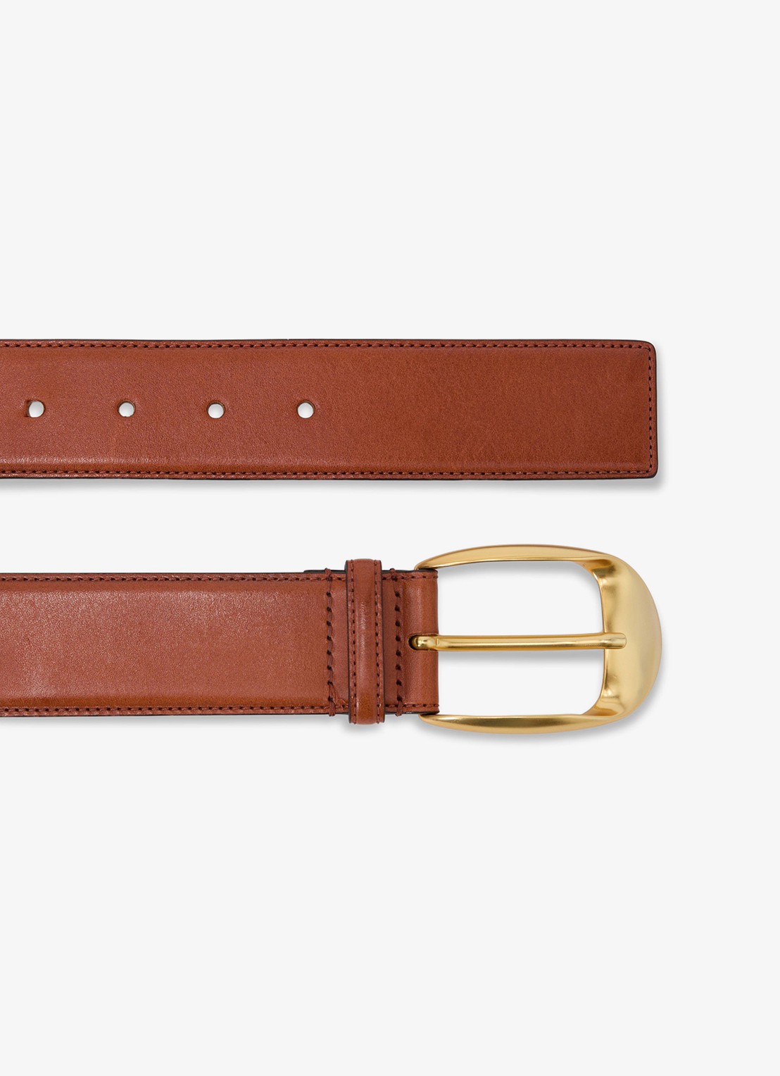 Reiss Sammy riem van leer - voorkant 2 tan / beige