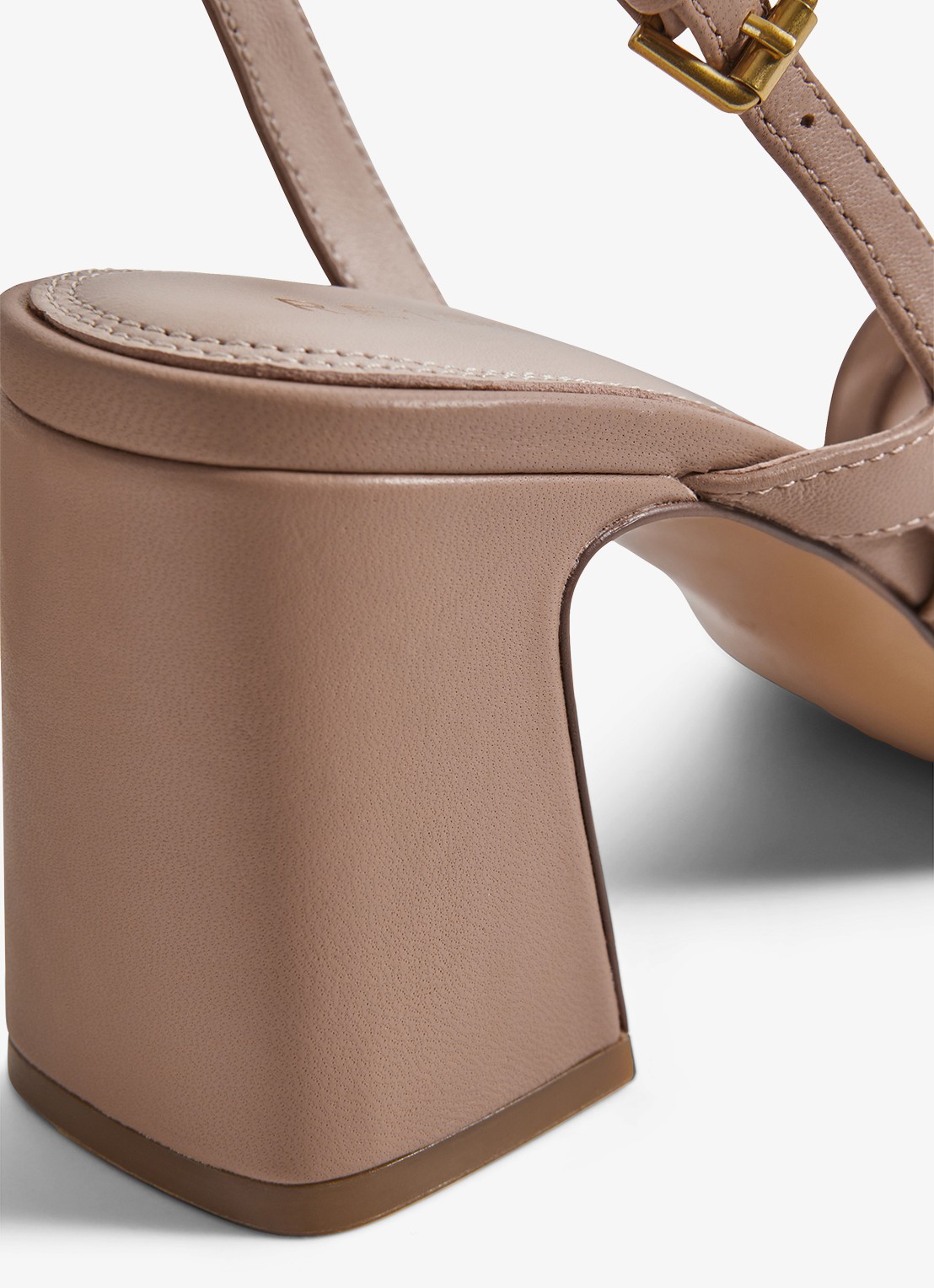 Reiss Sandalen van leer met hak  - detail 7 oudroze
