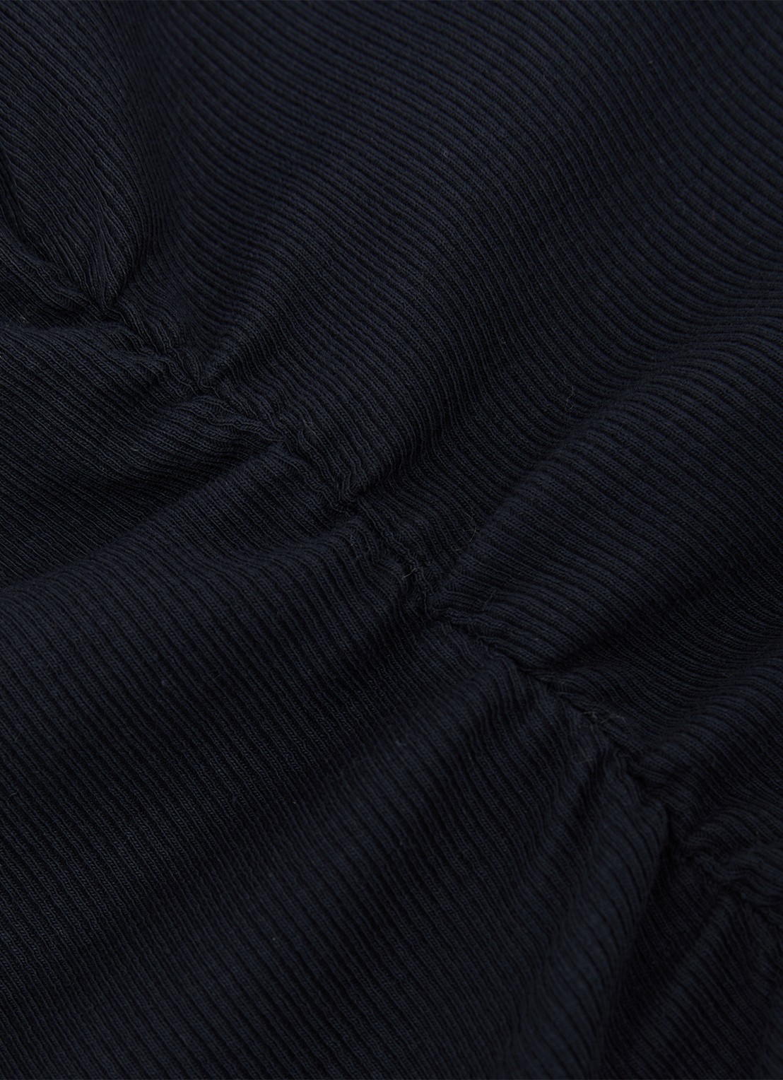 Reiss SANDY Stretch-Cotton Rib Ruched V-Neck Vest - detail 6 donkerblauw