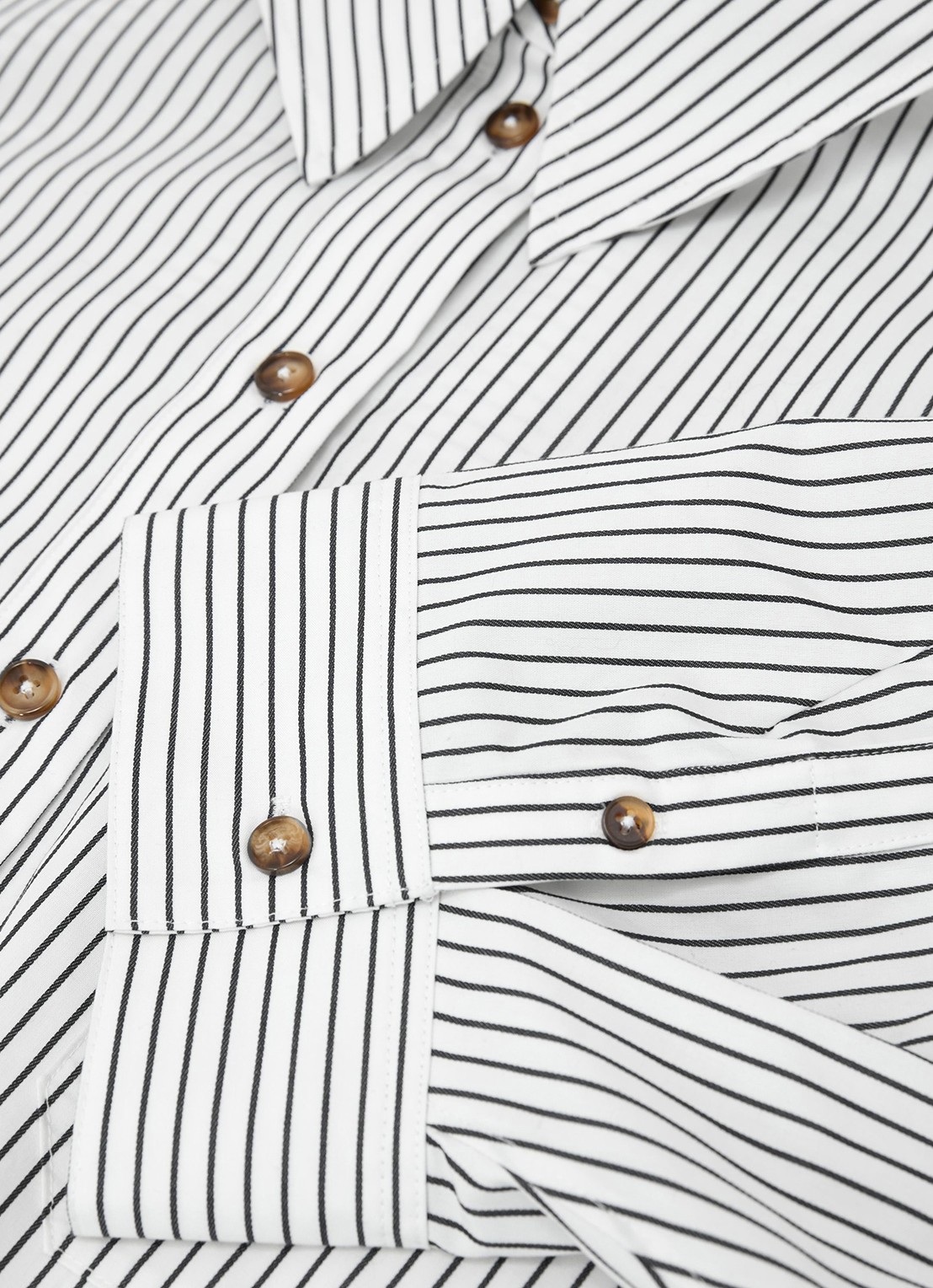 Reiss Saoirse blouse met streepprint - detail 7 ivoor / lichtblauw