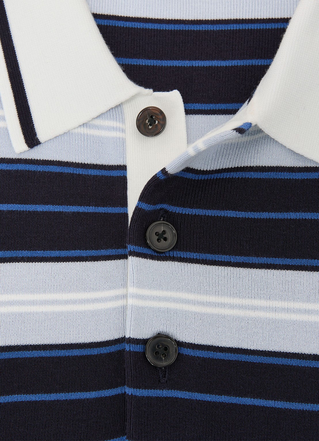 Reiss Scrum fijngebreide trui met streepprint  - detail 7 blauw