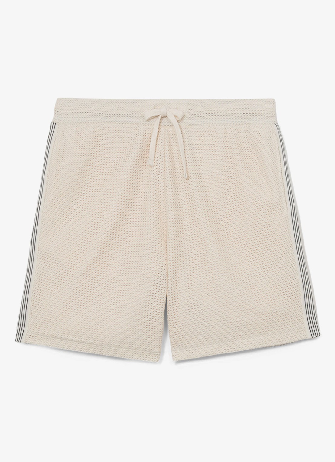 Reiss Sedaros straight fit korte broek van crochet - voorkant creme
