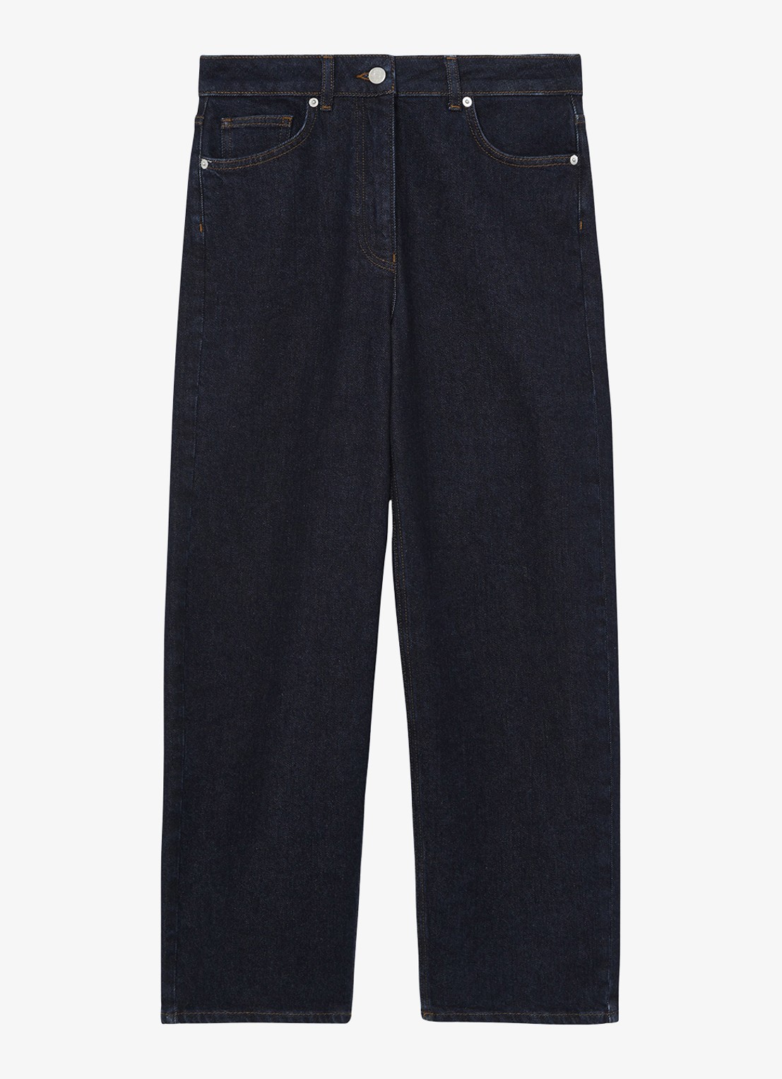 Reiss SELIN Mid-Rise Straight-Leg Jeans - voorkant 2 donkerblauw