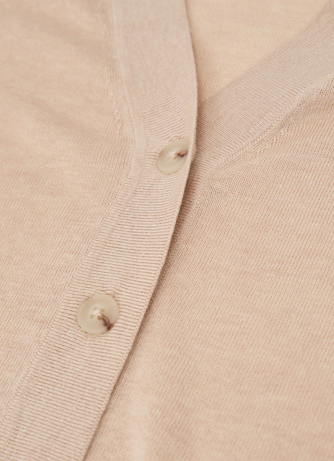 Reiss Seren fijngebreid vest in linnenblend - detail 6 beige