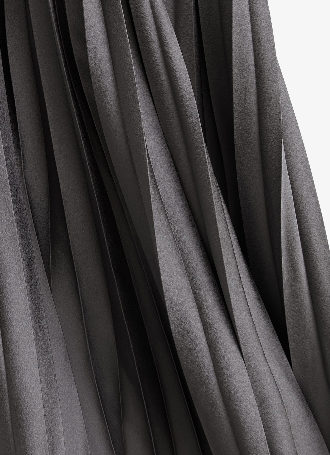Reiss Seren midi rok met plissé - detail 6 grey / grijs