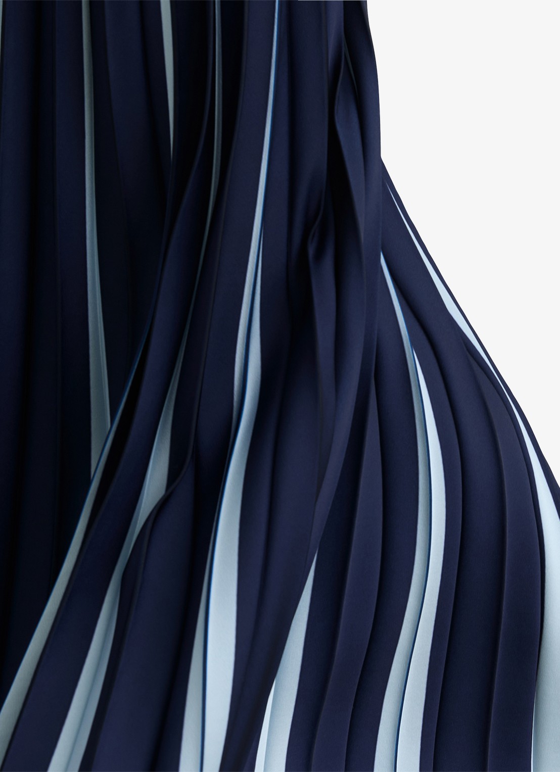 Reiss Serena midi rok met plooien - detail 3 donkerblauw