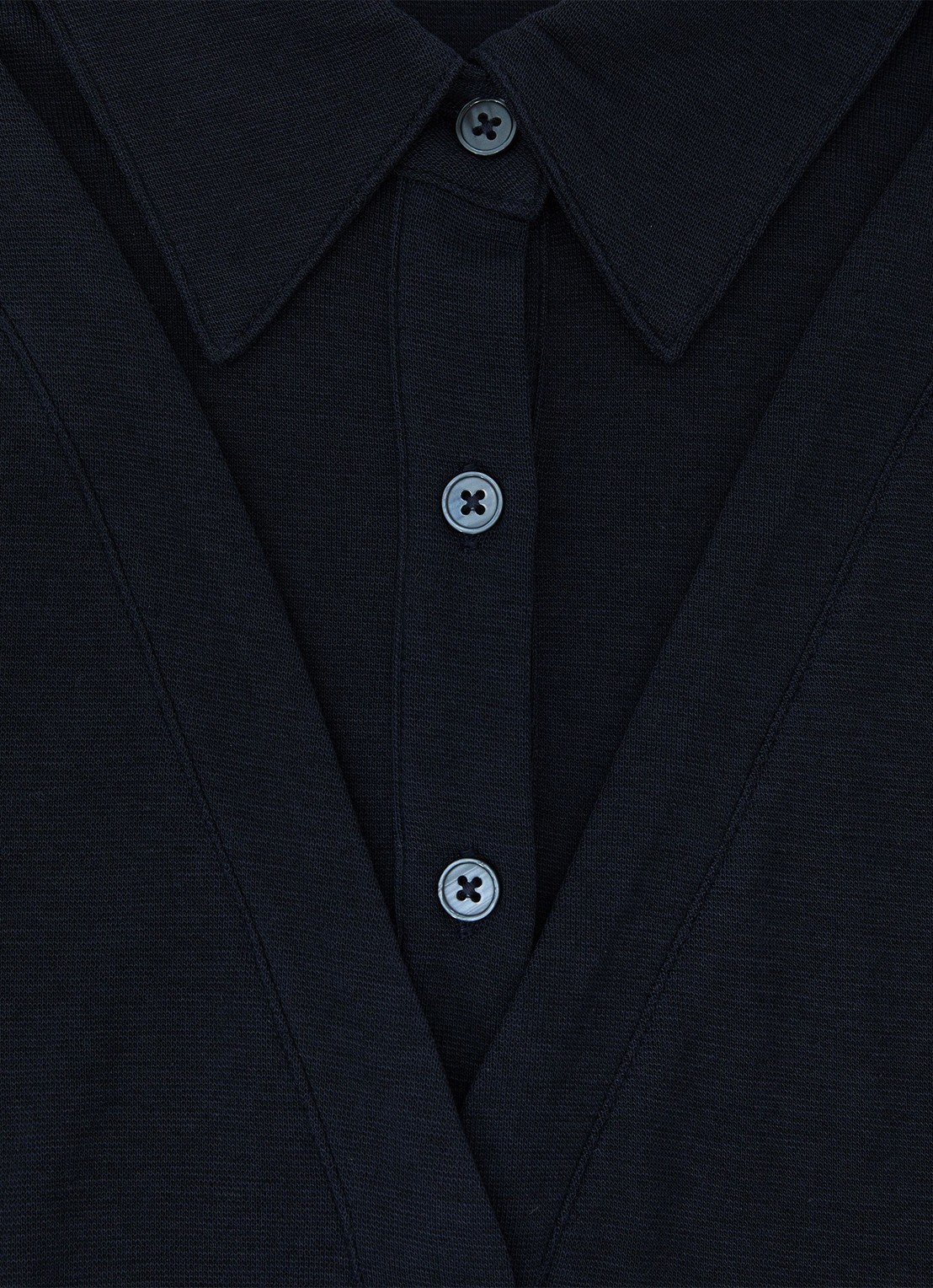 Reiss Shona slim fit polo met cut-out detail - detail 4 donkerblauw