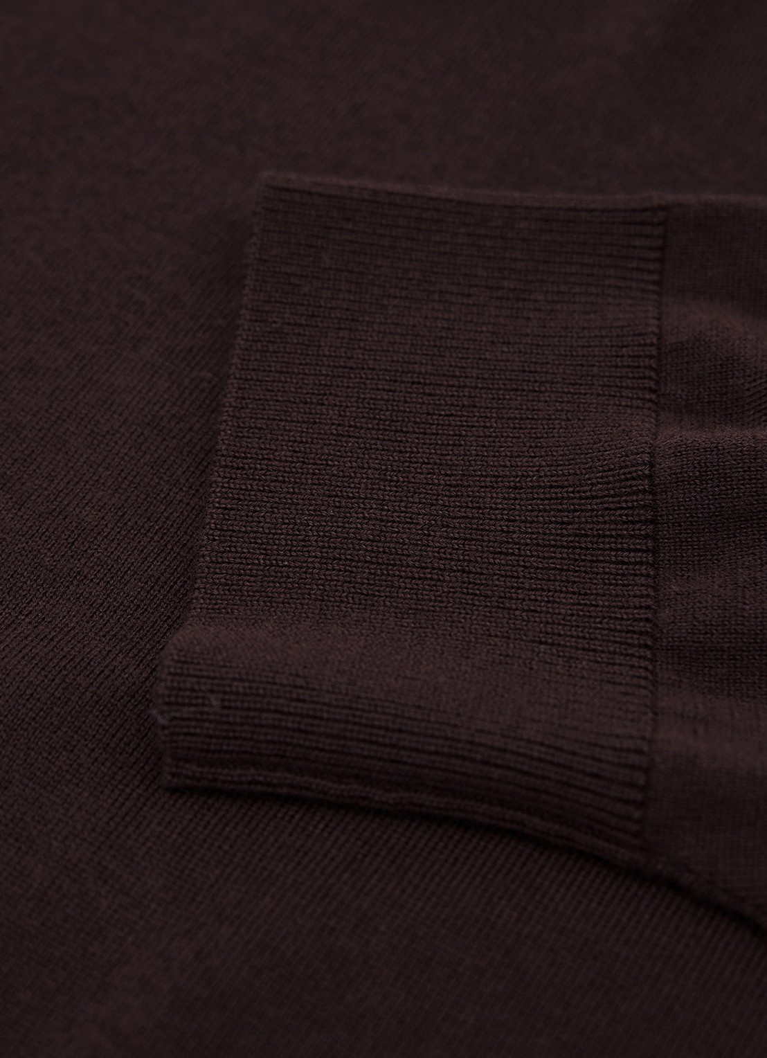 Reiss Sienna top in wolblend met opstaande kraag - detail 2 donkerbruin