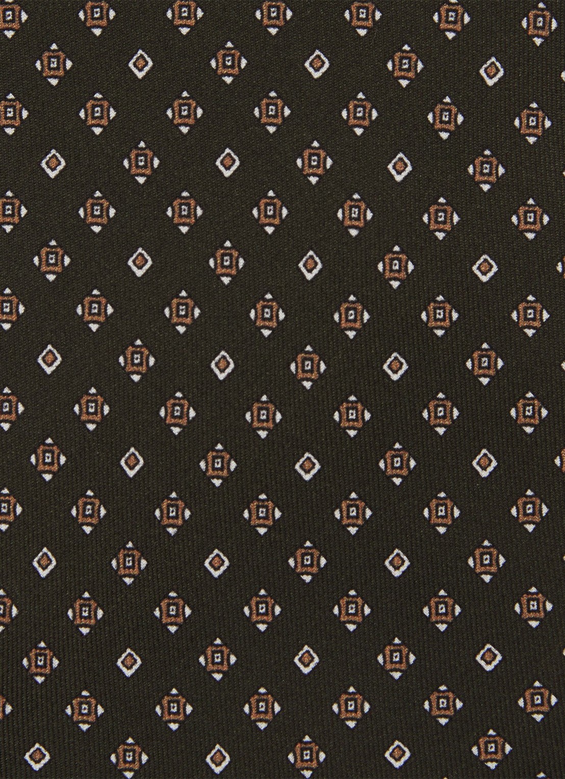 Reiss Silvio stropdas van zijde met print - detail 6 khaki