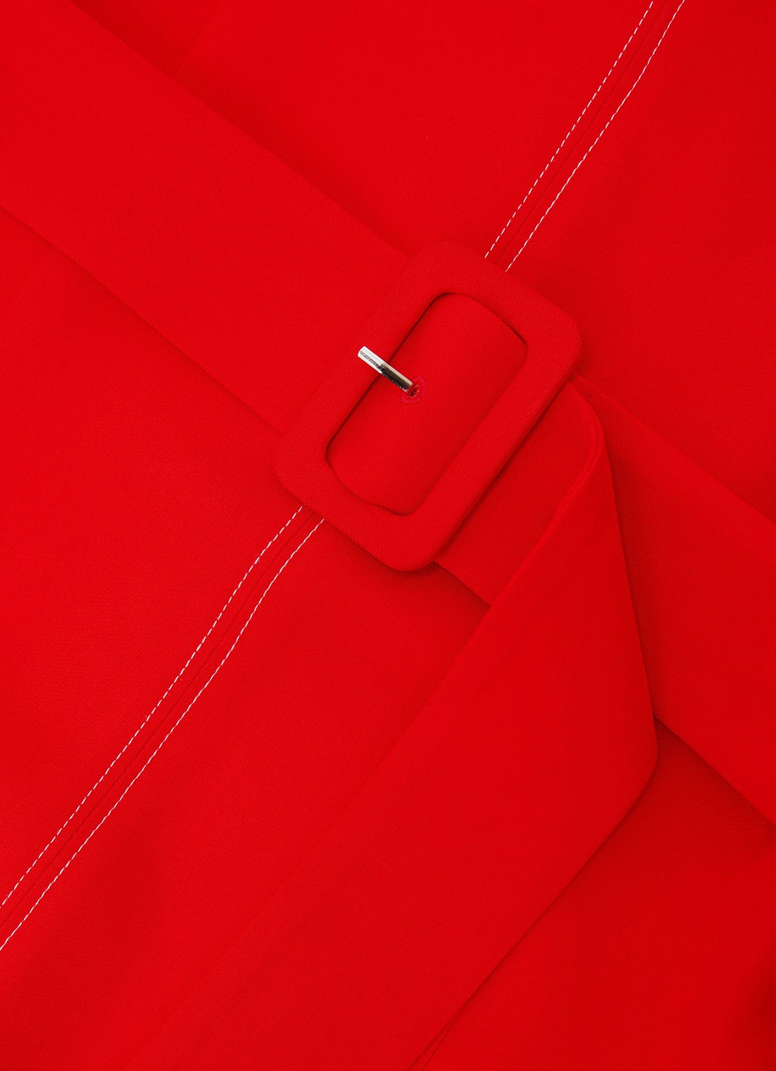 Reiss Sloane midi jurk met ceintuur - detail 5 rood