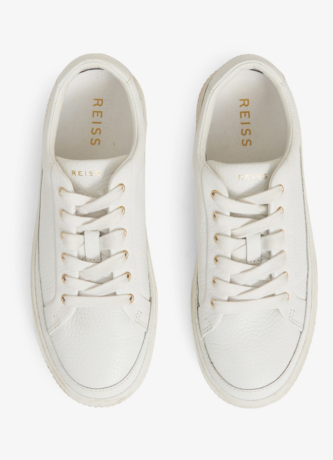 Reiss Sneaker met logo - detail 4 wit