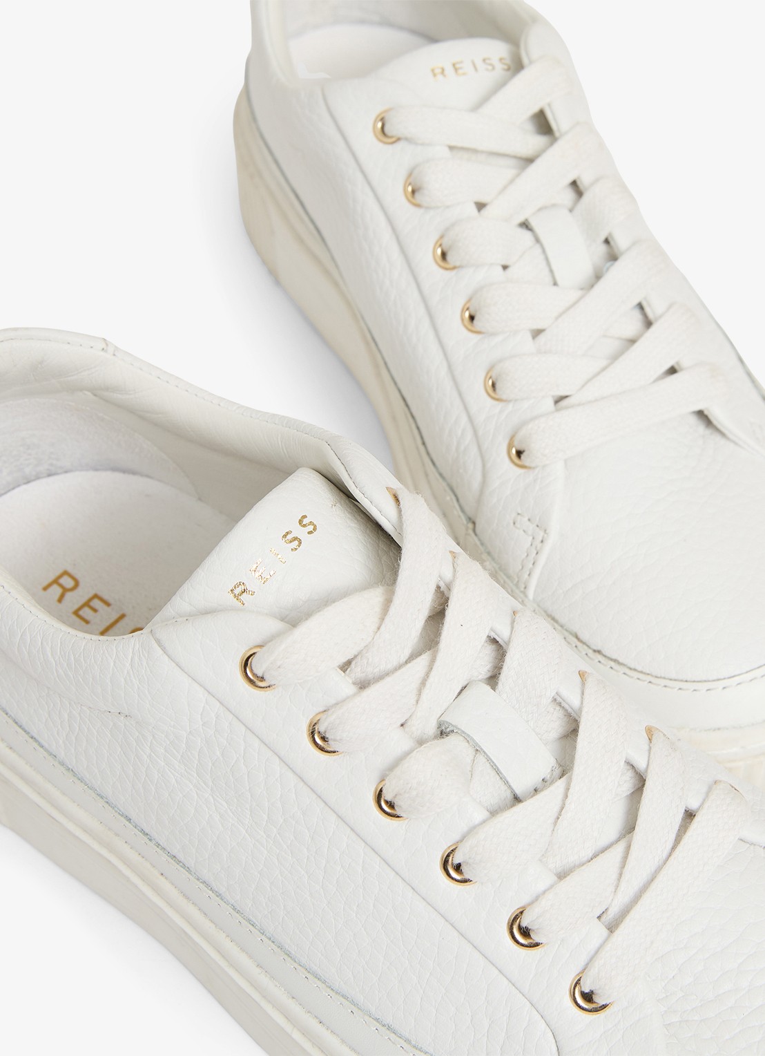 Reiss Sneaker met logo - detail 5 wit