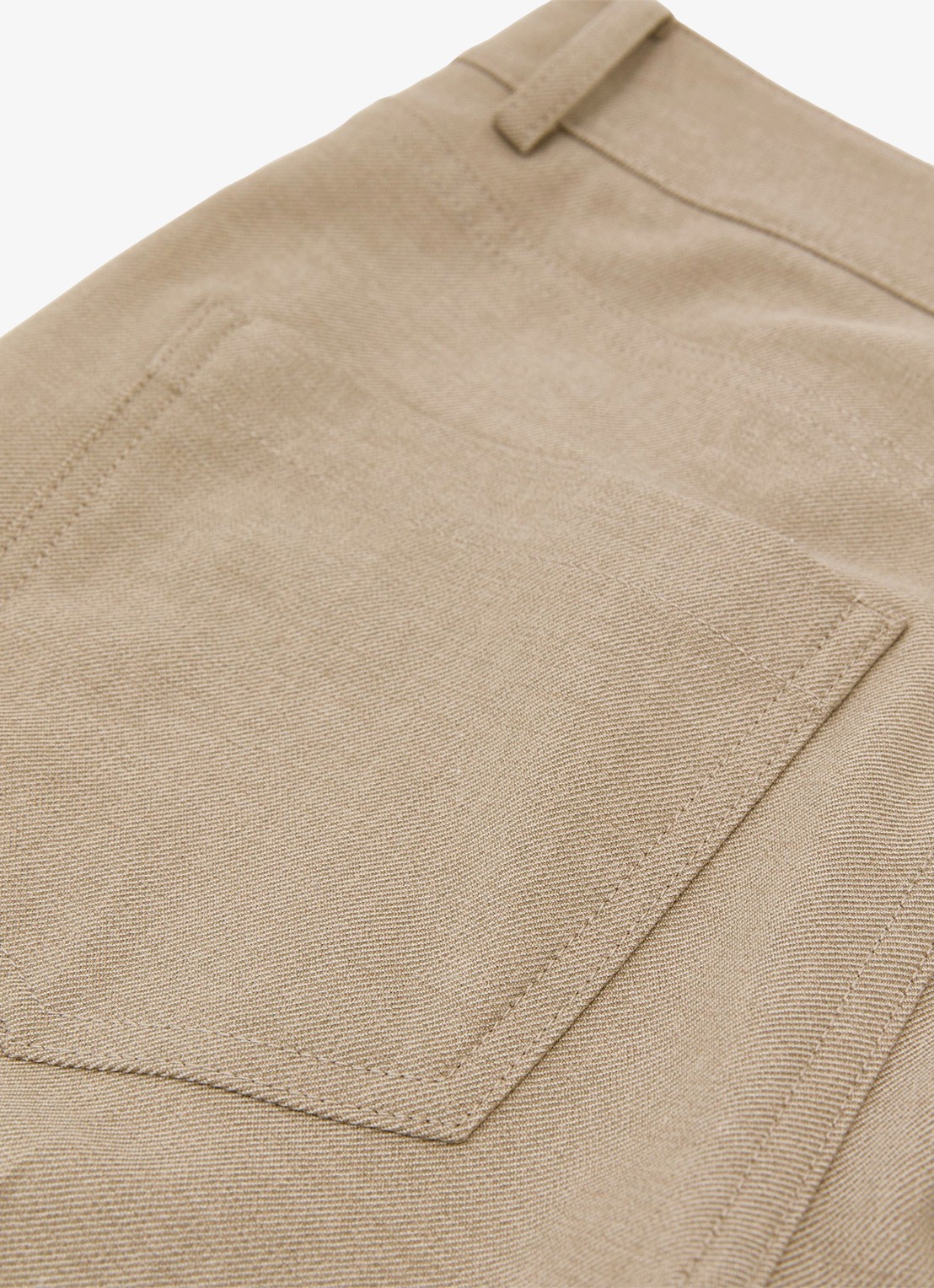 Reiss Sofia high waist flared fit pantalon met steekzakken - detail 3 beige