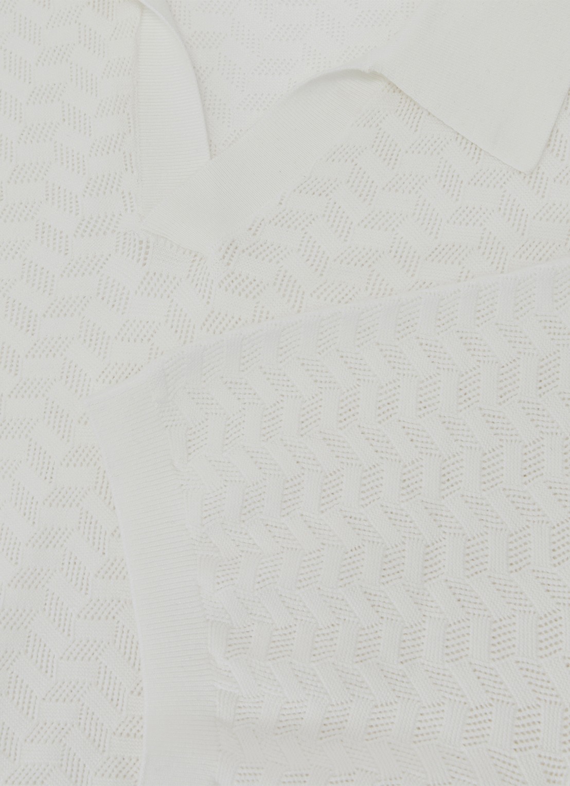 Reiss Sol regular fit polo met structuur - detail 5 white / wit