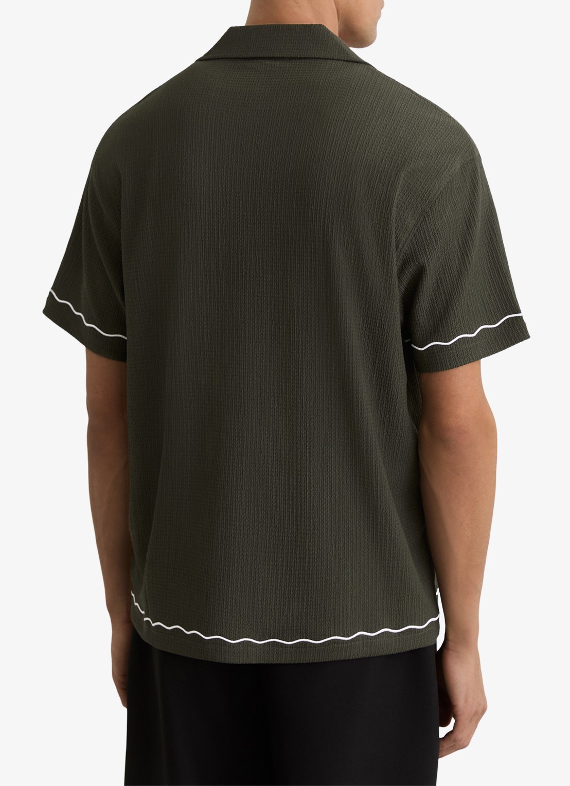 Reiss Solano regular fit overhemd met borduring - achterkant 7 groen