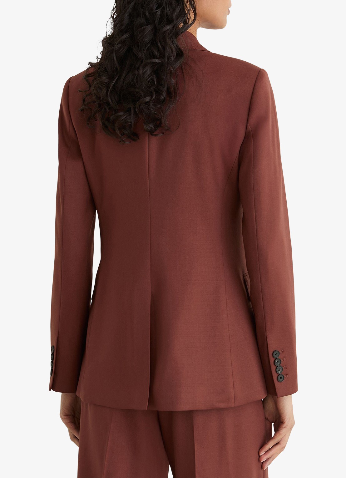 Reiss Solene double-breasted blazer met klepzakken - achterkant 5 steenrood
