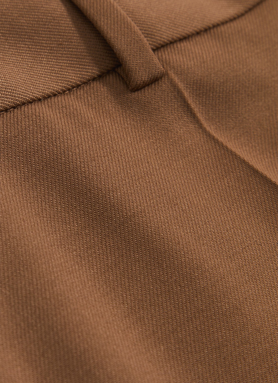 Reiss SOLENE Wool-Blend Wide-Leg Suit Trousers - detail 5 hazelnootbruin