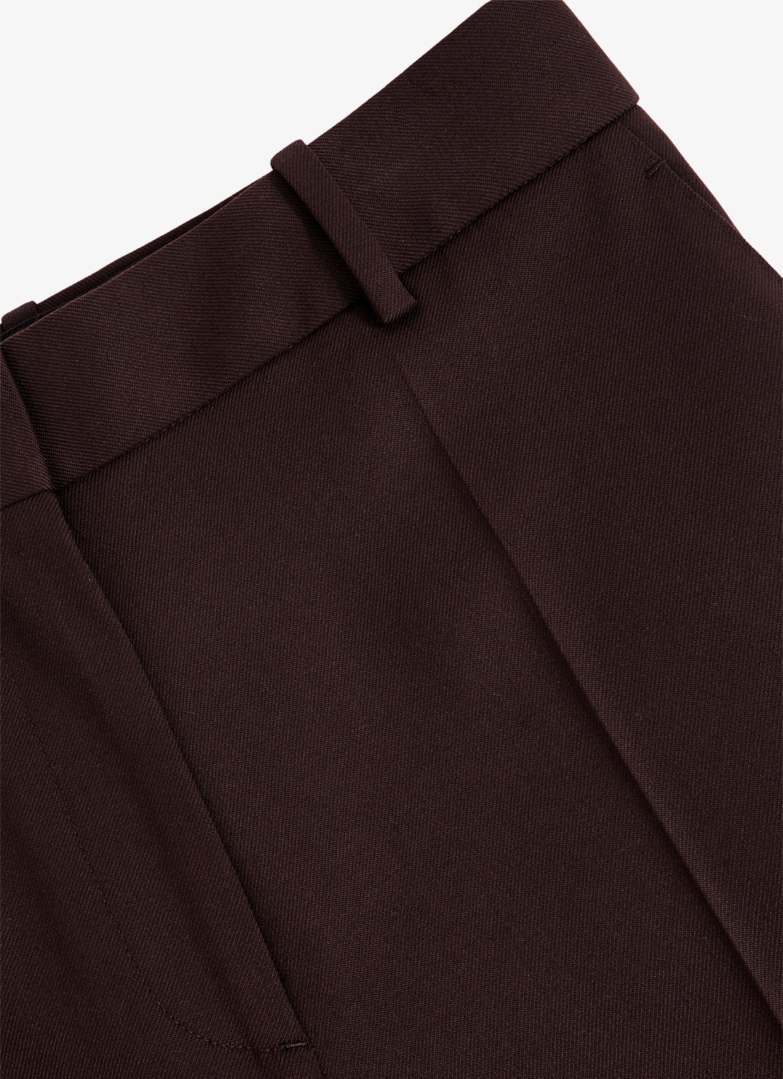 Reiss SOLENE Wool-Blend Wide-Leg Suit Trousers - detail 5 aubergine