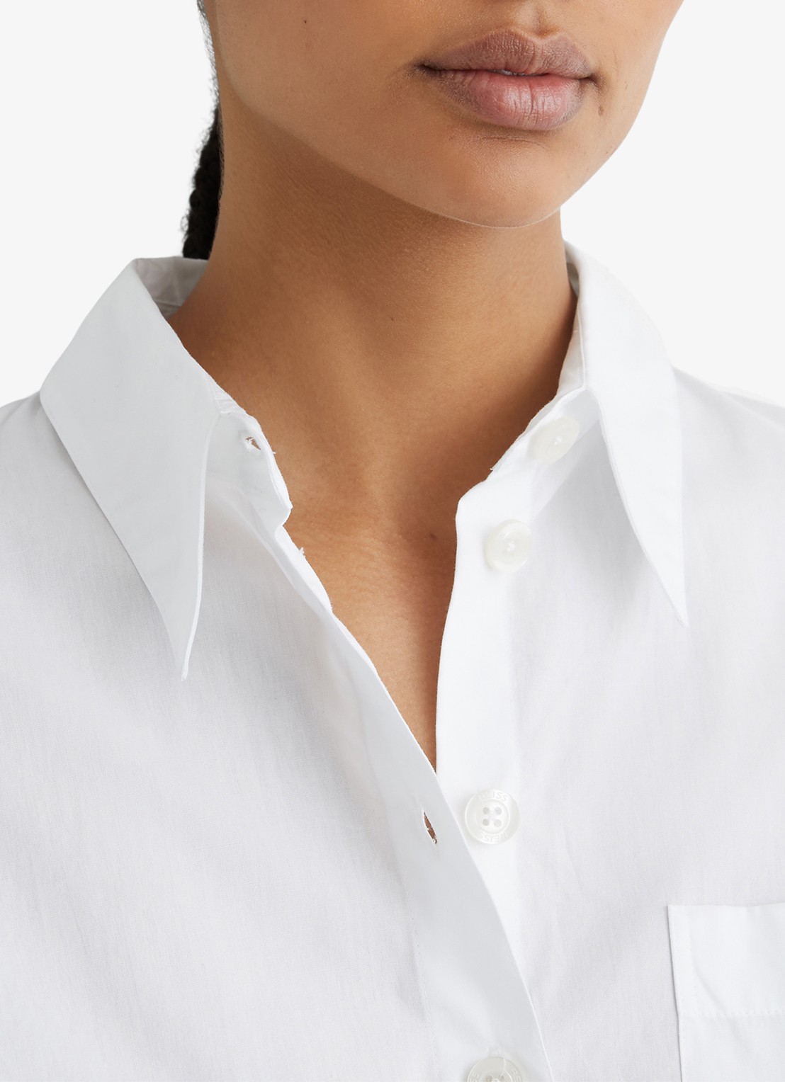Reiss Solenge blouse met borstzak - detail 5 wit