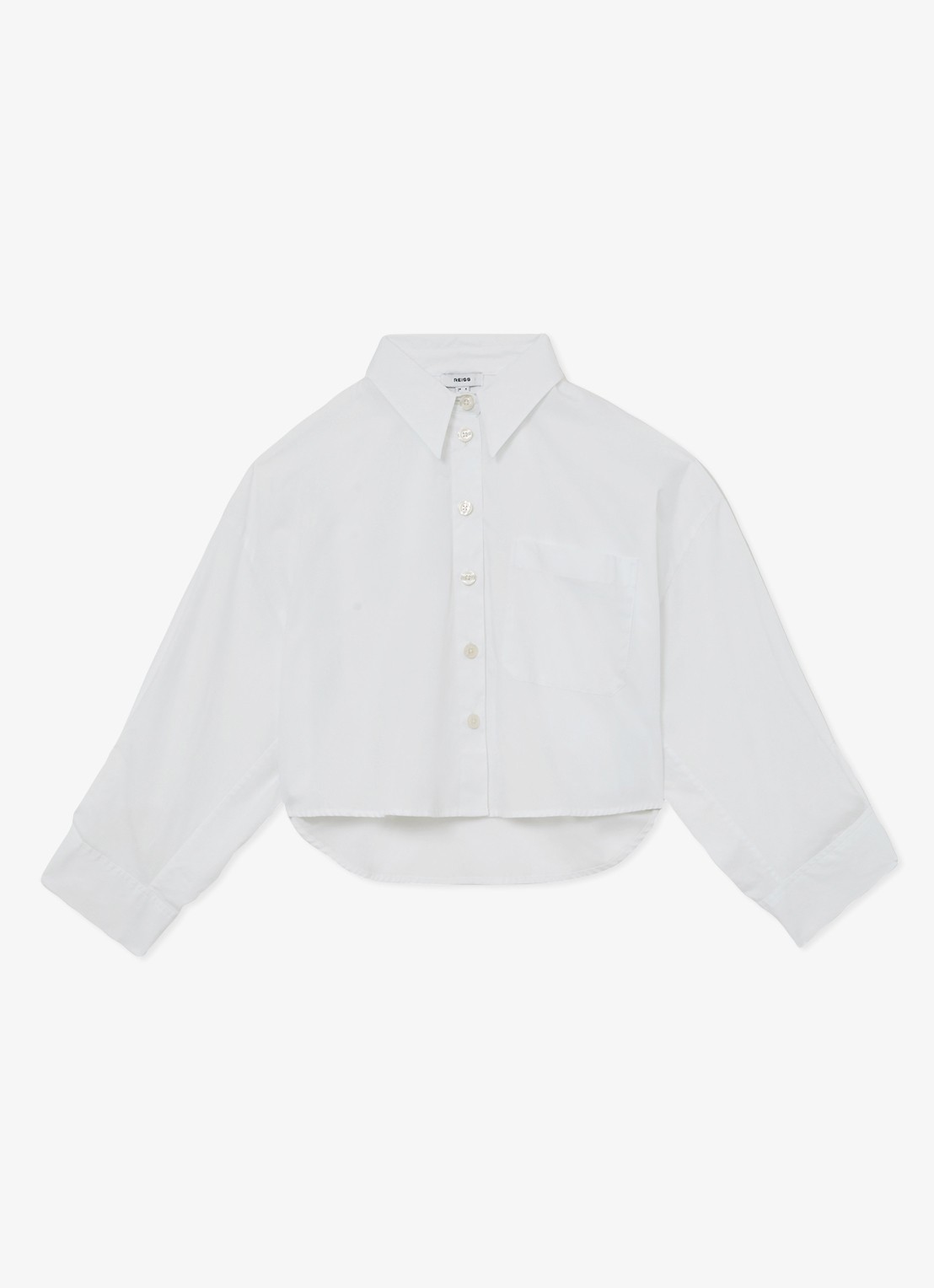 Reiss Solenge blouse met borstzak - voorkant wit