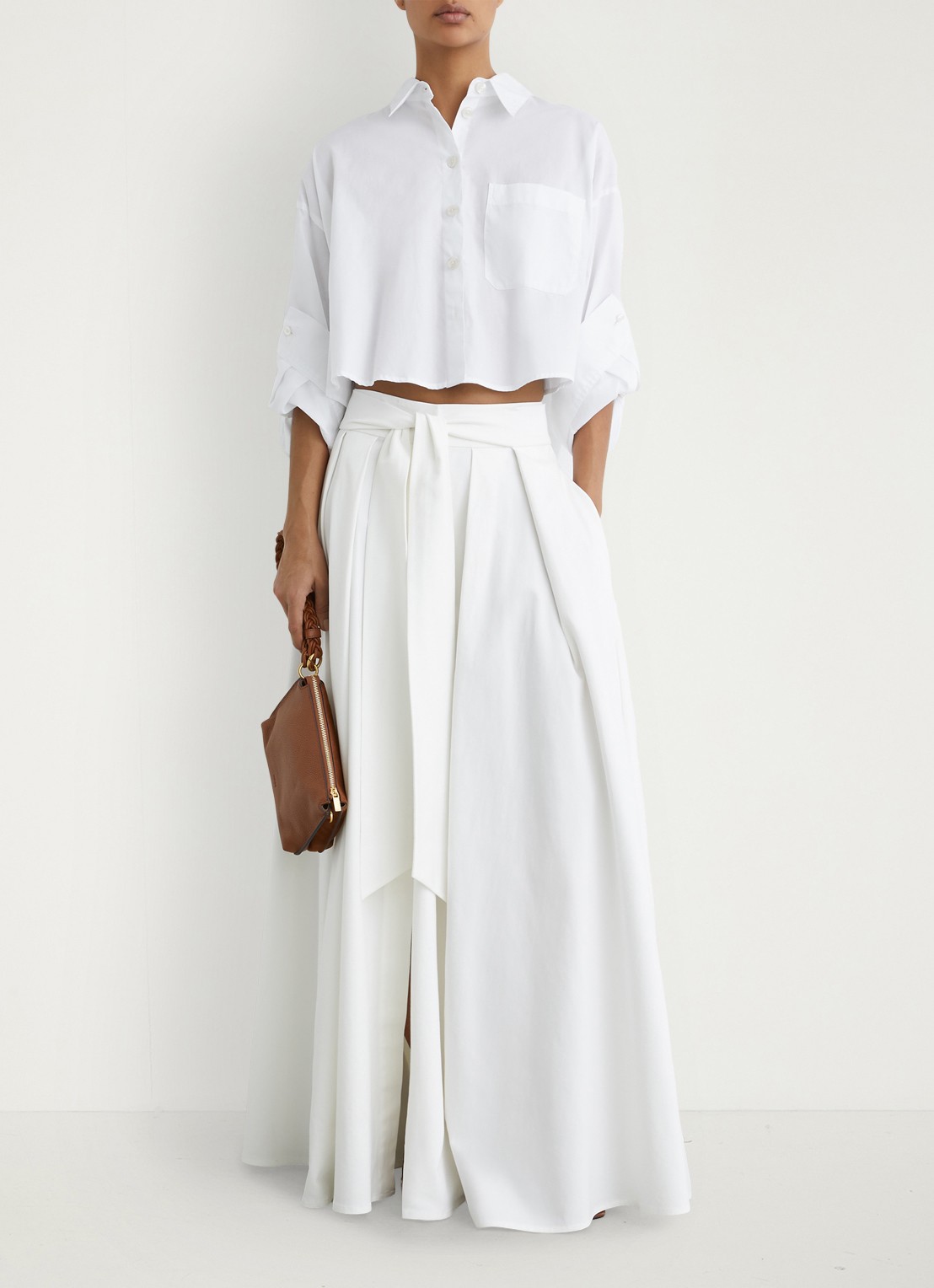 Reiss Solenge blouse met borstzak - voorkant 2 wit