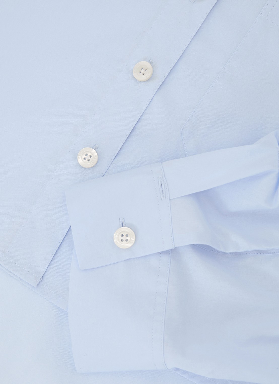 Reiss Solenge blouse met borstzak - detail 6 lichtblauw