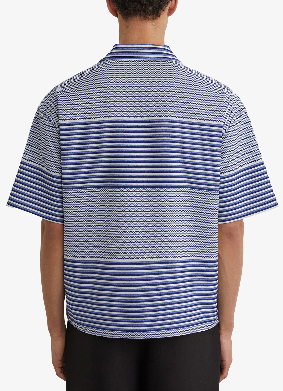 Reiss Solstice overhemd met streepprint - achterkant 3 blauw