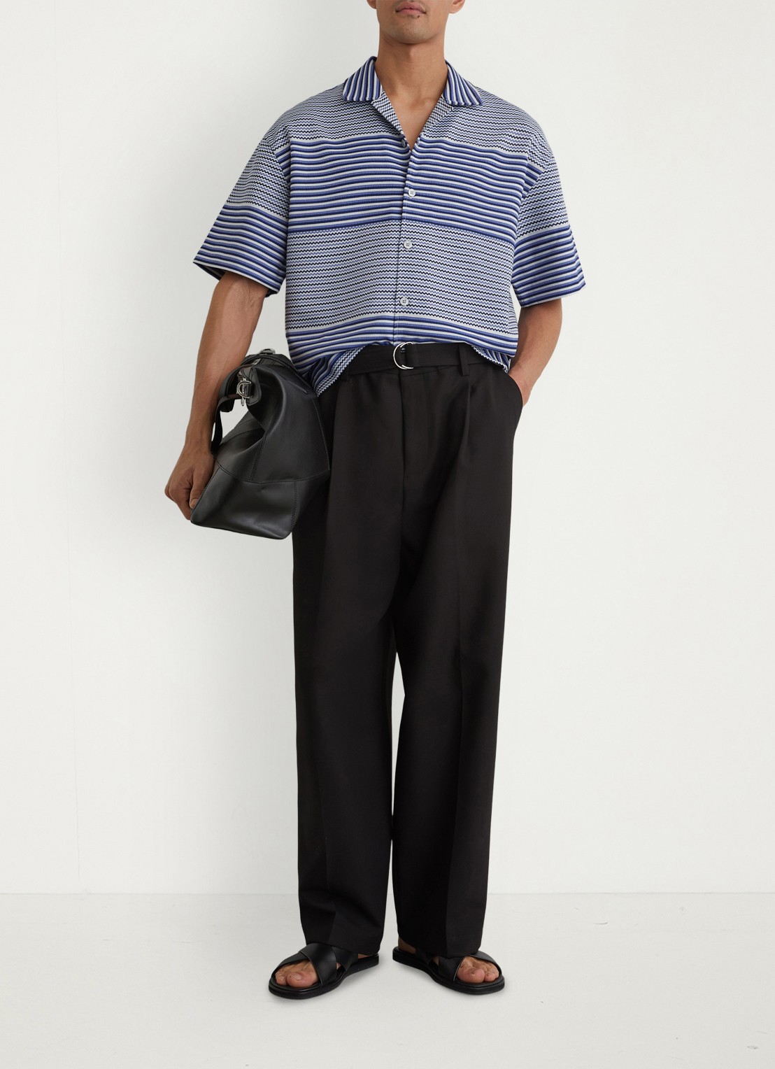 Reiss Solstice overhemd met streepprint - voorkant 2 blauw