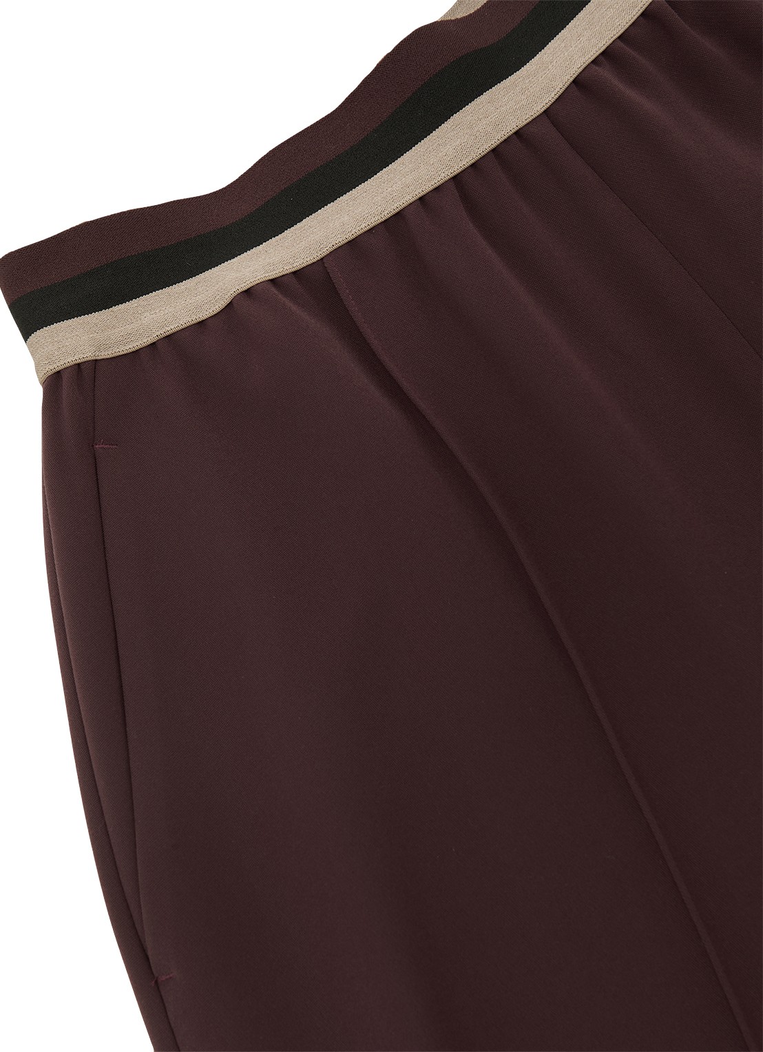 Reiss Sonnie high waist wide fit broek met steekzakken - detail 7 bordeauxrood