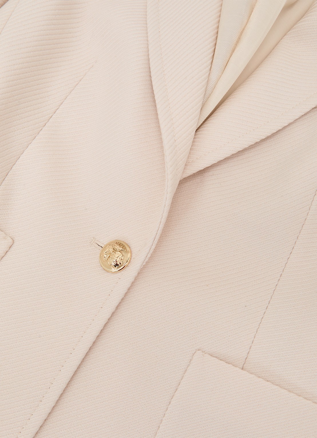 Reiss Soren single-breasted blazer in wolblend - detail 4 creme