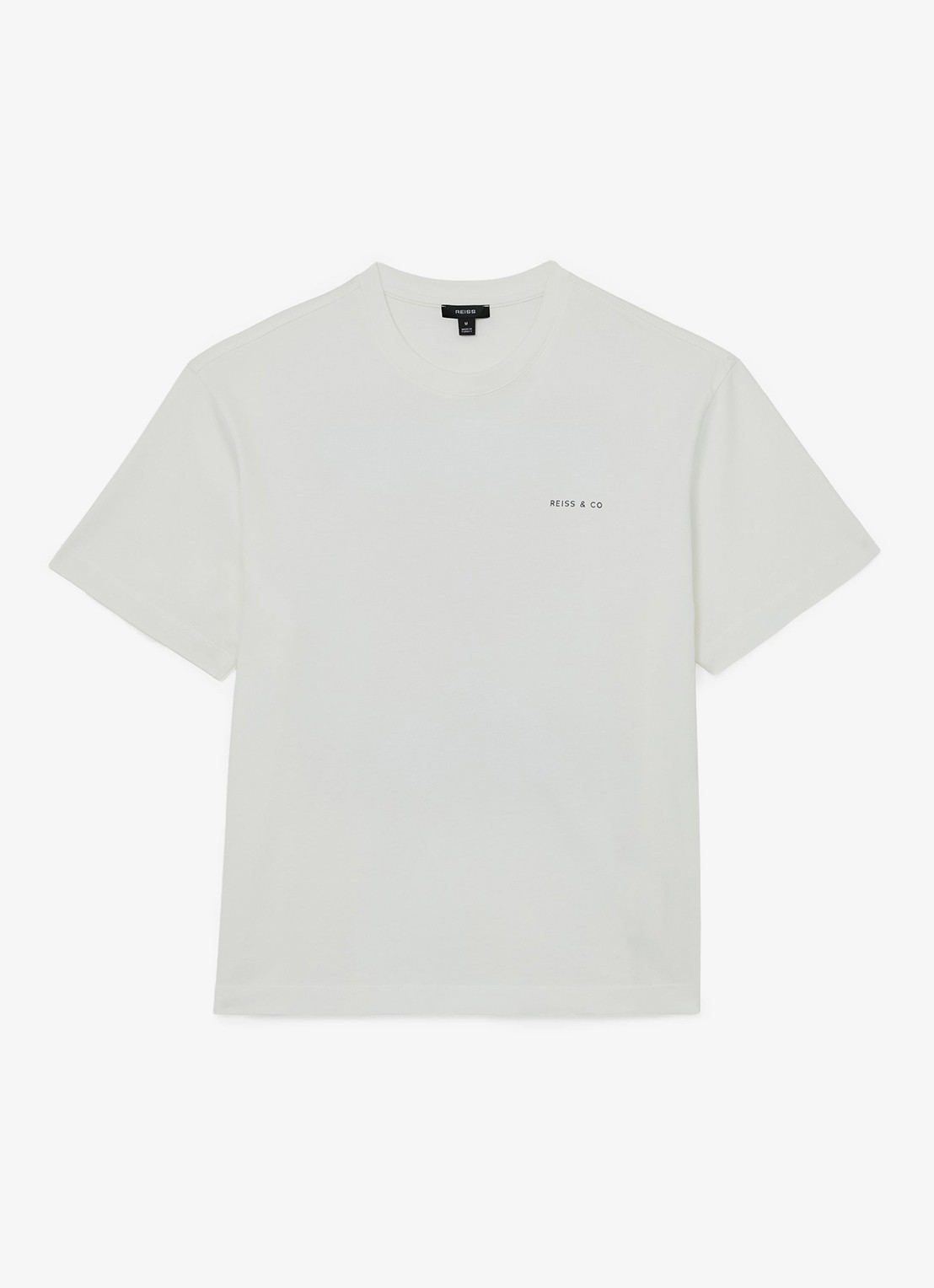 Reiss Splash T-shirt met front- en backprint - voorkant 5 white / wit