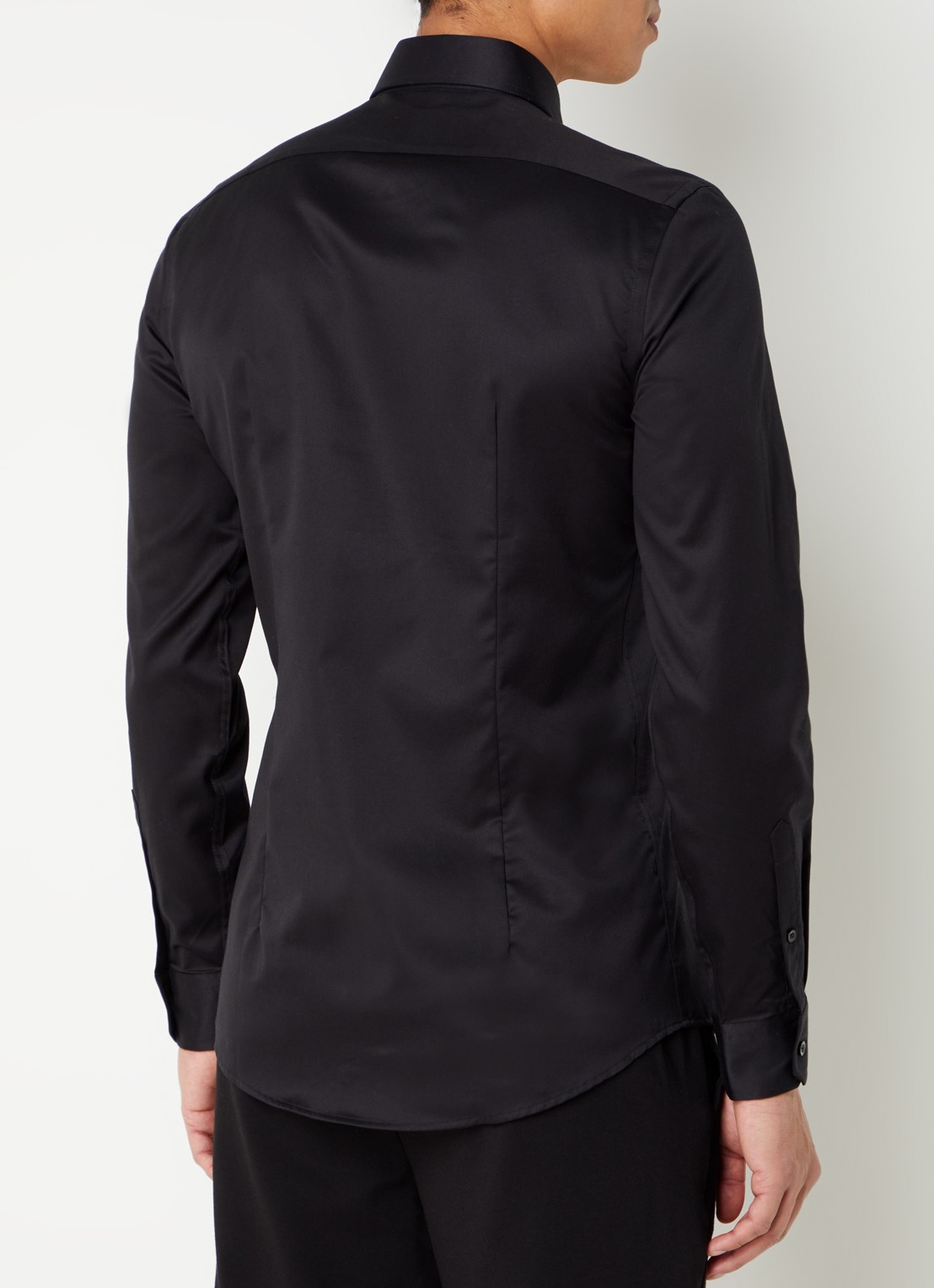 Reiss Storm slim fit overhemd met stretch  - achterkant 2 zwart
