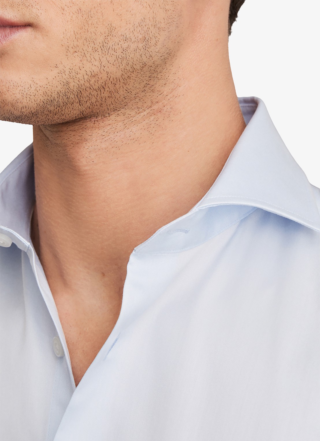 Reiss Storm slim fit overhemd van katoen - detail 2 lichtblauw