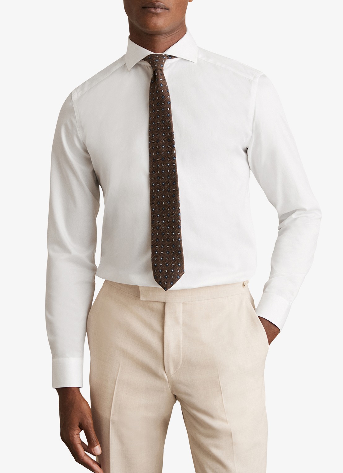 Reiss Storm slim fit overhemd  - detail 4 wit