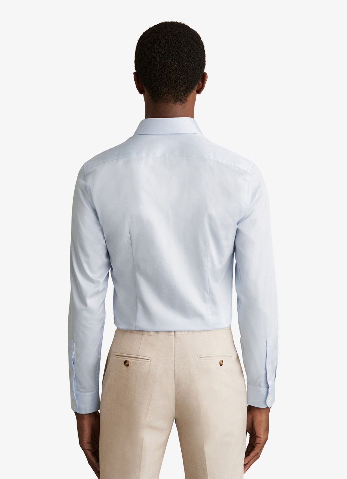 Reiss Storm slim fit overhemd  - achterkant 2 lichtblauw
