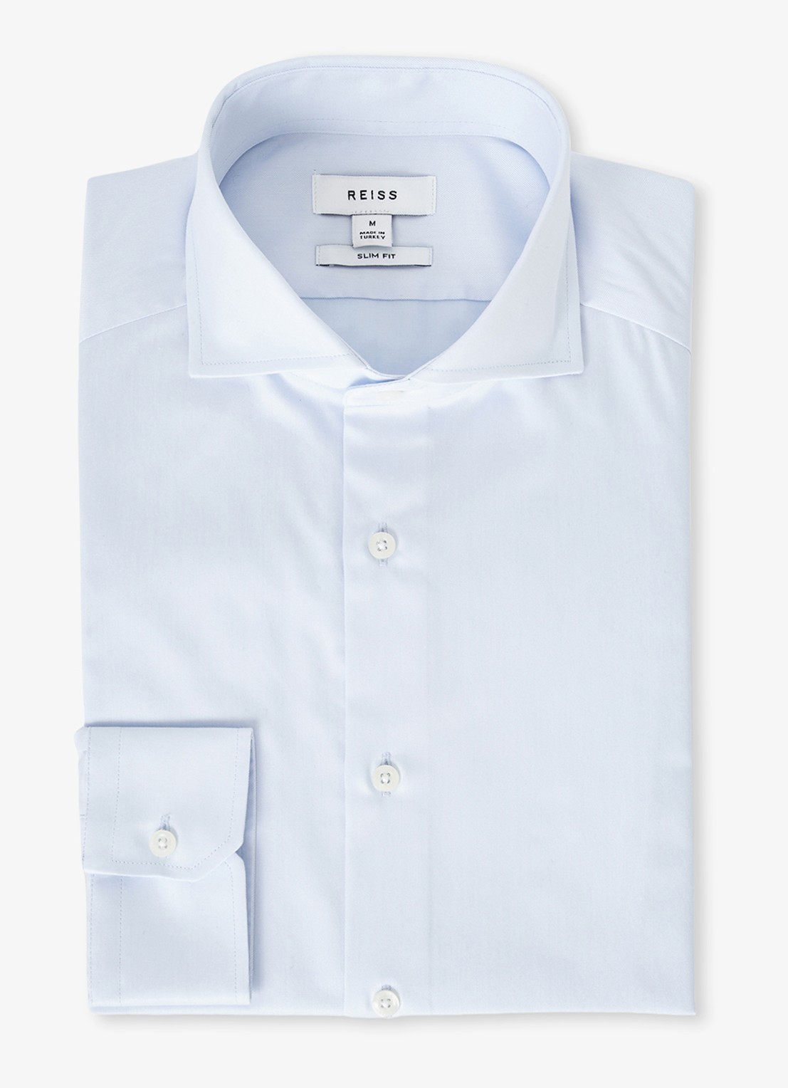 Reiss Storm slim fit overhemd  - voorkant lichtblauw