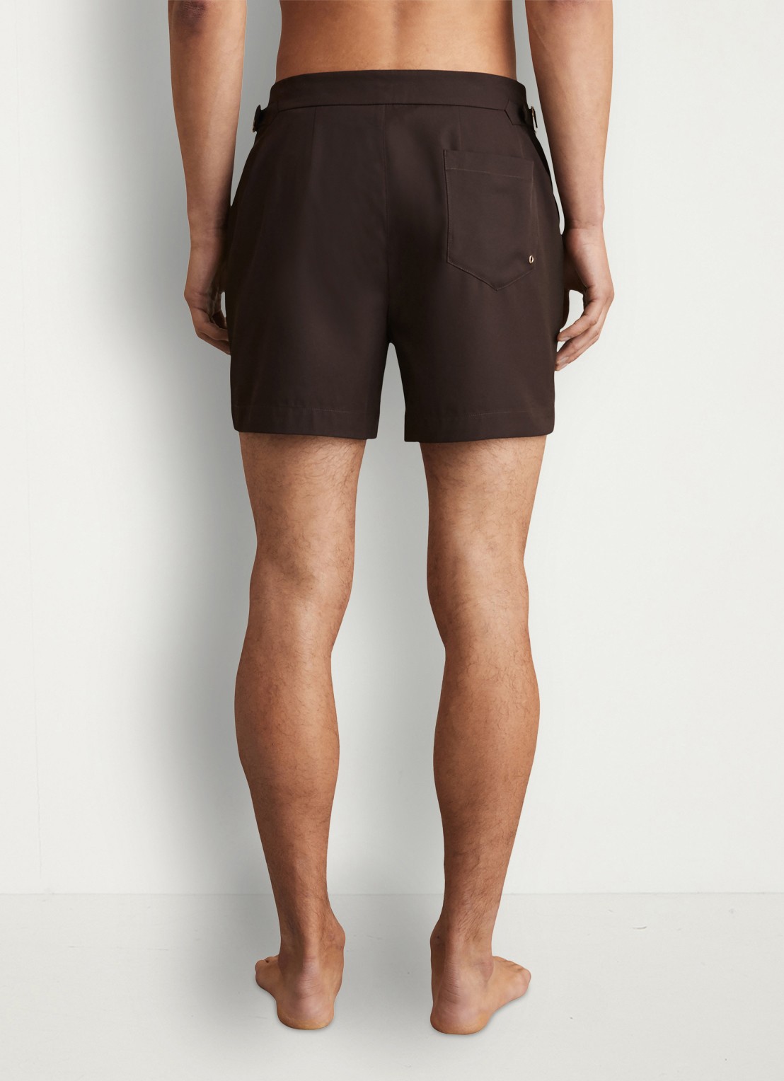 Reiss SUN Side-Adjuster Swim Shorts - achterkant 3 chocoladebruin