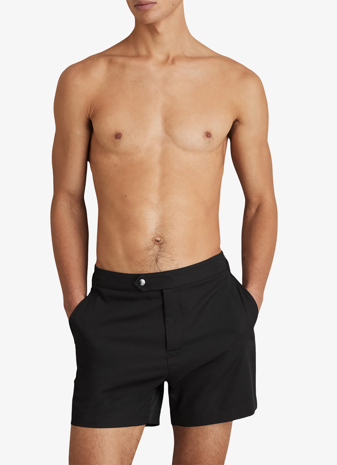 Reiss SUN Side-Adjuster Swim Shorts - voorkant 2 zwart