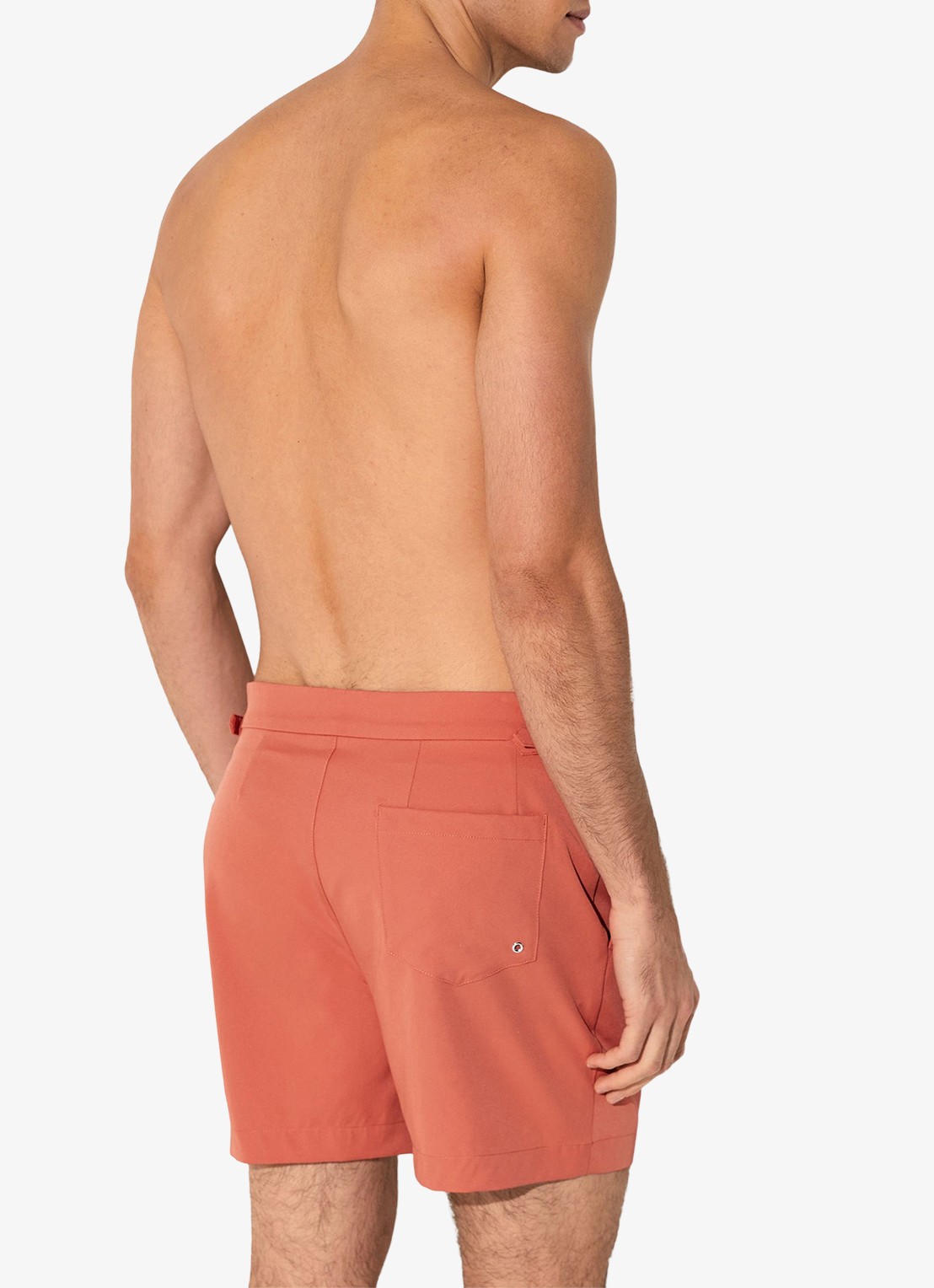Reiss Sun zwemshort met steekzakken - achterkant orange