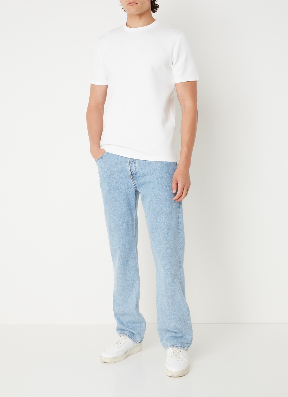 Reiss T-shirt van scuba - voorkant 3 white / wit