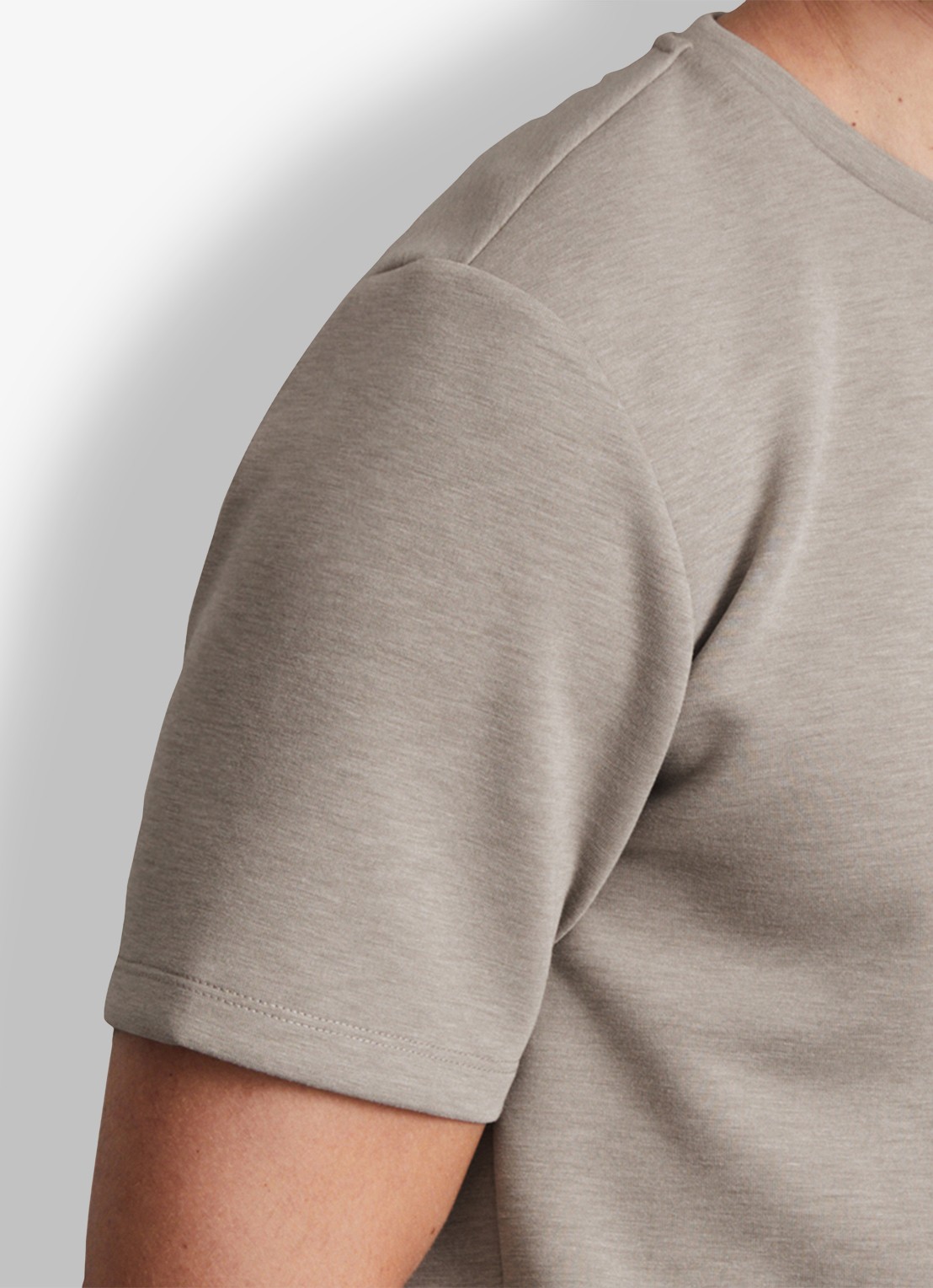 Reiss T-shirt van scuba - detail 3 taupe