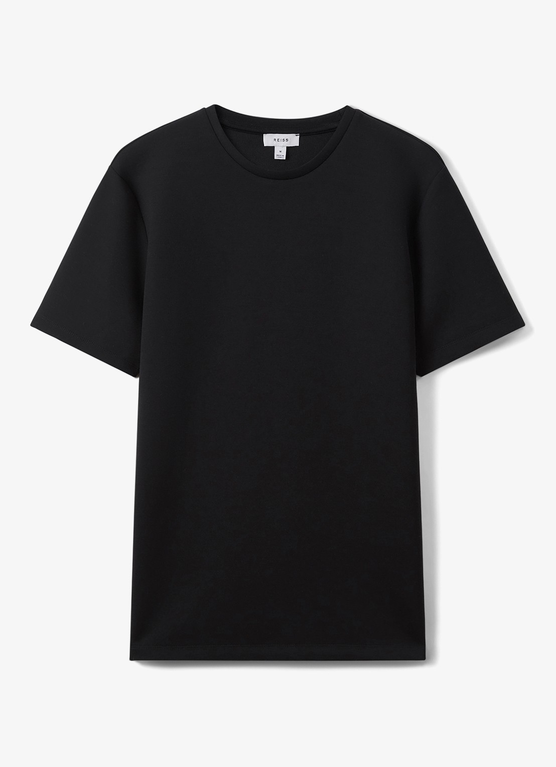 Reiss T-shirt van scuba - voorkant black / zwart
