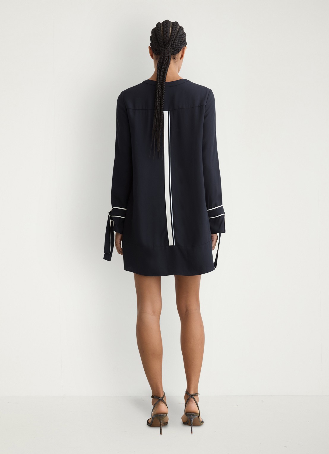Reiss Tammy mini tuniekjurk  - achterkant donkerblauw