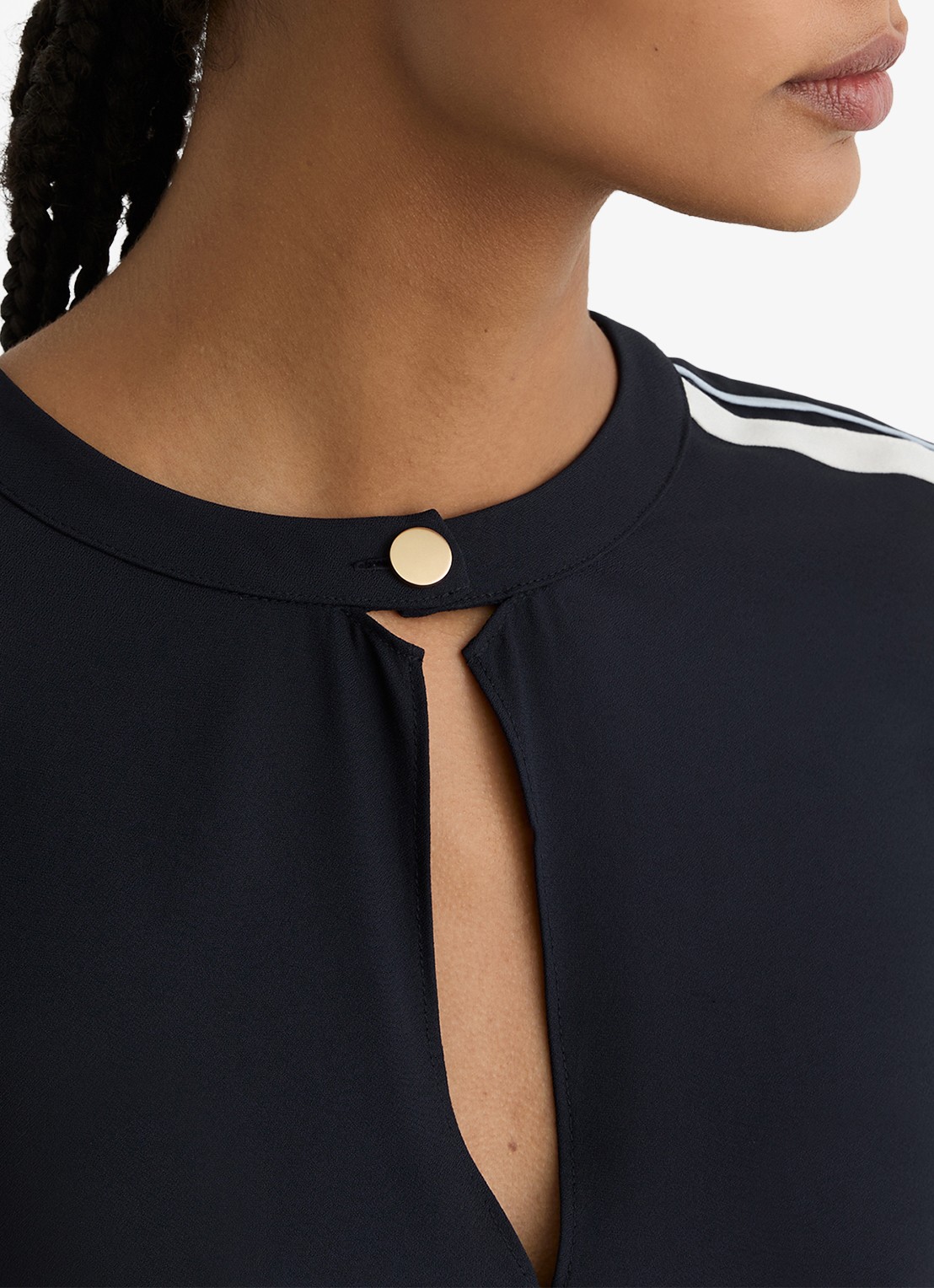 Reiss Tammy mini tuniekjurk  - detail 6 donkerblauw